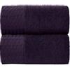 GC GAVENO CAVAILIA Premium Hand 100% cotone, ultra morbido e super assorbente, 600 g/m², asciugamano extra large spesso, confezione da 2, egiziano, viola, 50 x 80 cm