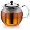 Bodum 1802-16, Assam, Teiera a pistone con filtro, 1,5 L, inox brillante