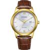 CITIZEN Eco-Drive AW1782-11A - Orologio da uomo con cinturino in pelle, colore: Oro/Argento