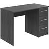 Amazon Basics Scrivania moderna per ufficio a casa, per computer, con 3 cassetti, facile montaggio, 56 x 110 x 73,5 cm, colore grigio scuro