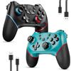 Etpark 2PCS Controller Switch per Switch/Lite/OLED, Switch Controller Pro Wireless Joystick Gamepad con Funzione di Sveglia, Hall Trigger, Turbo, Doppia Vibrazione,6-Axis Gyro,Screenshot