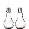 com-four® 2x lampadina deco con catena a LED per appendere e posare - lampada da tavolo a batteria per un ambiente piacevole - wireless (02 pezzi - lampadina)