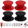 FunWorth 4 Pomelli Universali per Coperchio Pentola in Silicone, Manopole di Ricambio Resistenti al Calore, Senza BPA, con Viti per Coperchi in Vetro con Foro