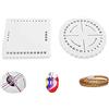 ciciglow Kumihimo Disc Plate Set, 2 pezzi di dischi intrecciati quadrati rotondi per braccialetti, collane, anelli per telefoni cellulari e corde a mano Macrame