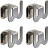 Peuirre 4 Pezzi Porta Ciabatte, Muro Scarpiera Impermeabile, Multifunzionale Porta Scarpe Autoadesiva, Scarpiera In Alluminio, Con Nastro Autoadesivo, Adatto Per Camera dsa Letto, Bagno, Soggiorno, Grigio