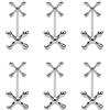 Qezodsx 6 Pezzi Bacchette nel Lega di Resto Cucchiai Supporto Forchette Coltelli Supporto Rack Supporto Metallo Artigianale Decorazione della Tavola