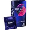 Durex YOU and ME - 10 preservativi extra lubrificati con gel ritardante e texture stimolante per un piacere condiviso a lunga durata