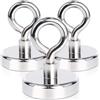 FPMYB 3 ganci magnetici extra forti da 48 mm, ganci magnetici al neodimio, 80 kg, magnetici con ganci per crociera, barbecue, cucina, frigoriferi, porte in ferro da ufficio