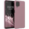 kwmobile Custodia Compatibile con Samsung Galaxy A12 Cover - Back Case per Smartphone in Silicone TPU - Protezione Gommata - rosa antico