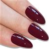 Bling Art Unghie finte Bling Art Stiletto Rossa Marrone 24 Mandorla Lunghe punte in acrilico con colla