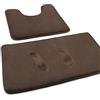 MEKO Tappetino da bagno in memory foam, set di 2 tappetini da bagno antiscivolo e assorbente, a forma di U, per bagno, doccia, lavabile in lavatrice e super morbido (marrone)