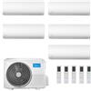 Midea Condizionatore Midea Penta Split Inverter serie XTREME PRO GREEN 9000+9000+9000+12000+18000 Btu con M5OE-42 R-32 Wi-Fi integrato