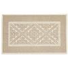SpazioTessile Tappeto Sardo Natural Passatoia Sotto Vaso Salotto Bagno Camera 100% Cotone (Beige, 50x80)