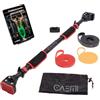 CAEMI Barra trazioni, barra trazioni da parete regolabile, 72-110 cm, fino a 200 kg, barra trazioni porta senza viti, Pull up bar trazioni calistenia a casa con elastici ed ebook