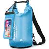 KUOGAS Sacca Stagna con Borsa Impermeabile & Cinghie - Zaino Impermeabile per Outdoor, Campeggio & Sport Acquatici | 5L, 10L, 20L | Leggero & Resistente | Borsa Impermeabile (Nero, 10 L)