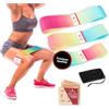 Legendwerk® set di 3 fasce di resistenza per l'anca - fascia fitness in 3 punti di forza - fascia di resistenza antiscivolo - fascia ad anello per fitness, allenamento (03 pezzi - nero. blu. Grigio)