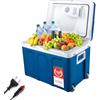 TZS First Austria Raffreddatore elettrico da 45 litri | collegamento a 12 V e 230 V | con presa auto da 12 V | per campeggio, feste e viaggi | con funzione di raffreddamento e riscaldamento | blu