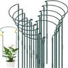 YeahBoom 10 Pezzi Pali di Supporto per Piante,25 × 80cm Regolabili Supporti per Piante Semitondi,Anello di Supporto per Piante,Semitondo Anello di Supporto,per Peonie, Vite, Piante Rampicanti Fiore