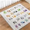 Lambluefly Tappeto Gioco Bambini 127x127cm,Addensare Tappeto Gioco Neonato Pieghevole con 26 Lettere,Stampa Animalier e Righello per l'altezza,Educare Tappeto Neonato,Antiscivolo,Lavabile in Lavatrice