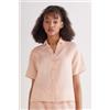 Intimissimi Camicia Manica Corta In Tela Di Lino The Pure Linen Rosa