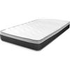 WIN REST Materasso a molle 105 x 190 cm per letto singolo grande, compattezza media, altezza 20 cm, nucleo a molle insacchettate rinforzate, schiuma profilata, antiacaro e ipoallergenico, Young Spring