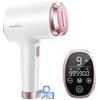 Beauris Epilatore Luce Pulsata con Ghiaccio Funzione, 3-in-1 HR/SC/RA,Epilatore Laser per Donna e Uomo,9 Livelli di Energia Regolabile Adatto Depilatore Corpo, Viso, Ascelle, Gambe (Rosa)