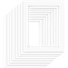 XQEUMC 8 Pezzi A3 Passepartout Bianco, Cartone Passpartout 29,5X 41.6 cm (Interno 21x29,5cm),Cartoncino Passepartout per Poster, Foto, Dipinti, Lavori Fotografici, Stampe d'Arte
