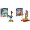 LEGO ǀ Disney Moana 2 Heihei Giocattolo Animale Costruibile + Set Canoe Avventura di Moana 43272 + 43270