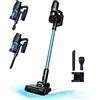 Cecotec Aspirapolvere Scopa Elettrica Senza Fili Portatile Conga Rockstar 1500 Ray Pure, 215W, 12Kpa, Batteria 25.2V, Auto 45Min, 3in1, Spazzola Mista, 2 Programmi, Ciclone Parallelo, Serbatoio 500Ml