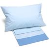 Caleffi 63527 Cotone Bikolor Copriletto Lenzuola per Matrimoniale Letto, Avio