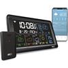 EMOS GoSmart - Stazione meteo WiFi con sensore esterno radio e app, display a colori, previsioni meteo a 5 giorni, termometro, igrometro, orologio - Tuya, Smartlife - compatibile con alimentatore