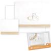 Interbaby - Lenzuola in cotone - Auto/Mosè/Navicella - Orso Elefante Palloncini - Set 3Pcs. Lenzuolo sotto + piano di lavoro + federa cuscino
