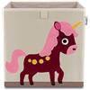 Lifeney Scatola portaoggetti con motivo a unicorno I Scatola portagiochi con motivo a animali adatta a scaffali a cubo I Scatola portaoggetti per la cameretta dei bambini
