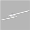 BRILONER Leuchten Lampada a LED da soffitto, Plafoniera a 2 luci, 700 Lumen, 3.000 Kelvin (bianco caldo), 9 Watt, Alluminio, 782x120x61mm (LxPxA)