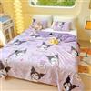 Roffatide Cartoon Kuromi Fleece Coperta Fuzzy Soft Coperta Microfibra Cozy Throw Coperta per Divano Letto Divano (sans taie d'oreiller) 200 * 230cm B