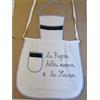 Trama Toscana Grembiule Donna Cuoca cm 60x90 in Cotone 100% con Dedica per la Vostra Nonna