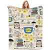 PTNQAZ Gil-more and Girls - Coperta in flanella per uomo e donna, adatta per tutte le stagioni, per divano, letto, soggiorno, coperta da viaggio (31,8 x 152,4 cm)