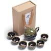 FEINIAO 7 pz/Set Cinese Teiera di Ceramica Bollitore Tazza di tè per Puer Cinese Teiera Portatile Kung Fu Tea Set Bicchieri Tazza di tè piattino Set