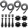 CONNECTION 4 Pezzi Corde di Fissaggio per Ripiano Posteriore Cappelliera Auto- Cinghie 45 cm Auto Cappelliera Posteriore Scaffale String per Volkswagen Golf MK6 Audi (Nero) Supporto per Cappelli
