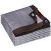 NOWORO Rete Ombreggiante 99% alluminio, Telo Ombreggiante Riflettente Panno Ombreggiante Anti UV, Prova di Sole, per Auto/Cane/Serra/Giardino/Pergola 1x2m 2x3m 3x4m 3x5m 4x6m 6x8m ( Size : 1mx1m(3.3ftx3.3ft)