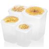 com-four® 4 pezzi set di barattoli da con coperchio, conservazione | pasta - muesli - frutta - verdura - snack - barattolo sfuso