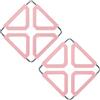 JXPXJMY 2 Pezzi Set di Sottopentole in Silicone con Telaio Pieghevole in Acciaio Inox, Cuscinetti Isolanti Termoresistenti per Pentole Tazze Piatti e Ciotole (Rosa)