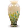 LCCCK Vaso in vetro soffiato a mano, alto 30 cm, bellissimo vaso verde a bocca larga per centrotavola, vaso da fiori in vetro di Murano colorato dipinto per - ingresso casa centro matrimoni