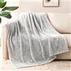 Whale Flotilla Coperta Morbida in Pile, Calda Coperta per Divano, Letto, Soffice e Accogliente, 130 x 170 cm, Grigio Argento
