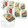 com-four® 8 pezzi set di barattoli per frutta da, contenitori | contenitore per il campeggio - i picnic e quando si viaggia - contenitore