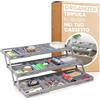 Creative Corner Organizer per Cassetti con Tre Piani - Organizzatore Trucchi, Gioielli e Cancelleria Multifunzionale - Organizer Cassetti Bagno