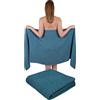Betz 2 Pezzi Asciugamani da Sauna XXL Berlin 100% Cotone 70x200 cm Colore Blu Colomba