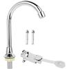 GAESHOW Set Completo a Pedale a Mani Libere Rubinetto, G1/2Rubinetto a Pedale Rubinetto per Lavello da Cucina Miscelatore per Bagno Rubinetto per Lavabo Rubinetto per Lavabo con Comando a Pedale