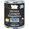 Creative Deco Vernice Lavagna Magnetica a Gesso Nera | 1L | Pittura Opaca per Pareti Legno Metallo | Efficienza 2m² con 3 Strati | A Base d'Acqua | Con Polvere Metallica | Adatta per Fissare Magneti