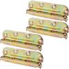 LT Easiyl Set di 4 raccordi per letto, staffe di ricambio, per il collegamento di testiere in legno, 130 mm, zincate colorate
